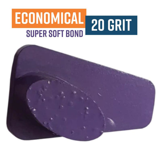 Economical Purple 20 Grit Knock On Diamond Grinding Shoe to suit Schwamborn 2VSK20E (Super Soft Bond)