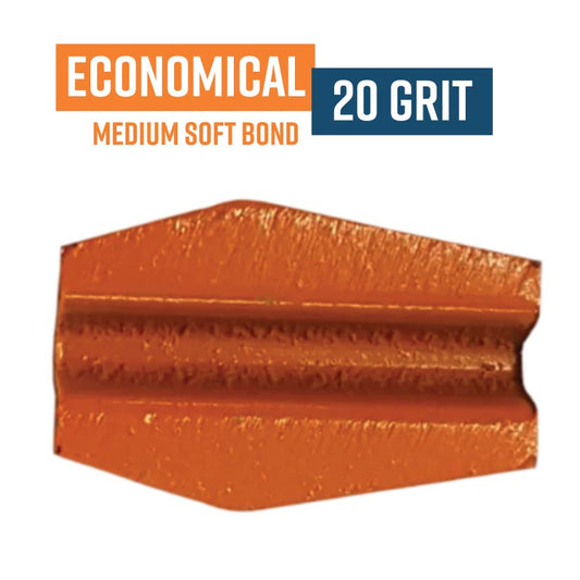 Economical Orange 20 Grit Knock On Diamond Grinding Shoe to suit Schwamborn  VSF22E (Med-Soft Bond)
