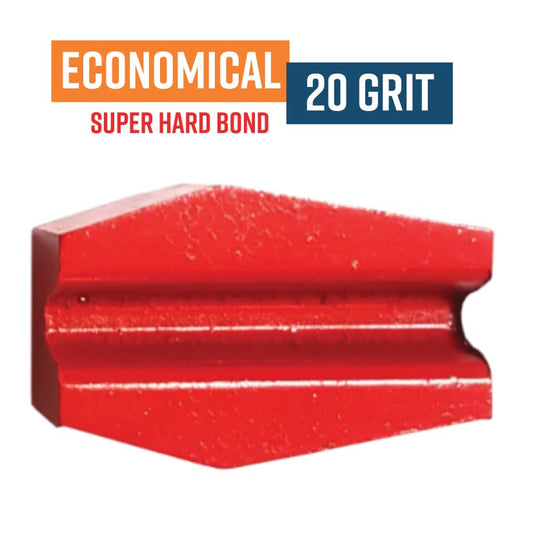 Economical Red 20 Grit Knock On Diamond Grinding Shoe to suit Schwamborn SC20E (Super Hard Bond)