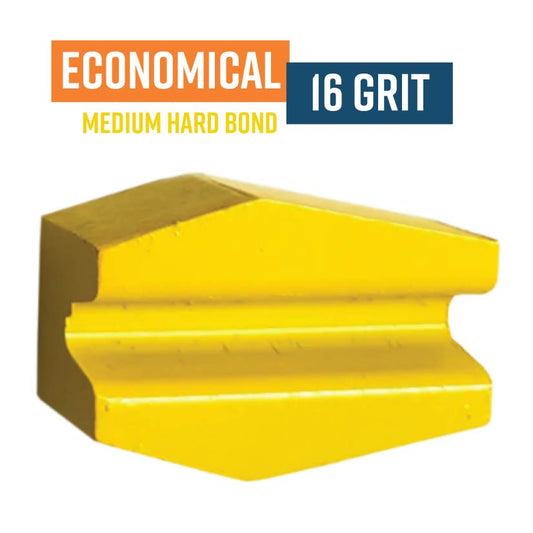 Economical Yellow 16 Grit Knock On Diamond Grinding Shoe to suit Schwamborn  HC16E (Medium Bond)