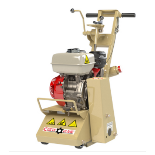 EDCO CPM10 Scarifier - Petrol, 13HP Includes 90 x SCA-TCF44/06 6point Cutting Flails, 156 x SCA-HTS25/16 Hi Tensile Spacers, Scarifier Drum Rods to suit concrete/coating removal. Operation/safety manual.