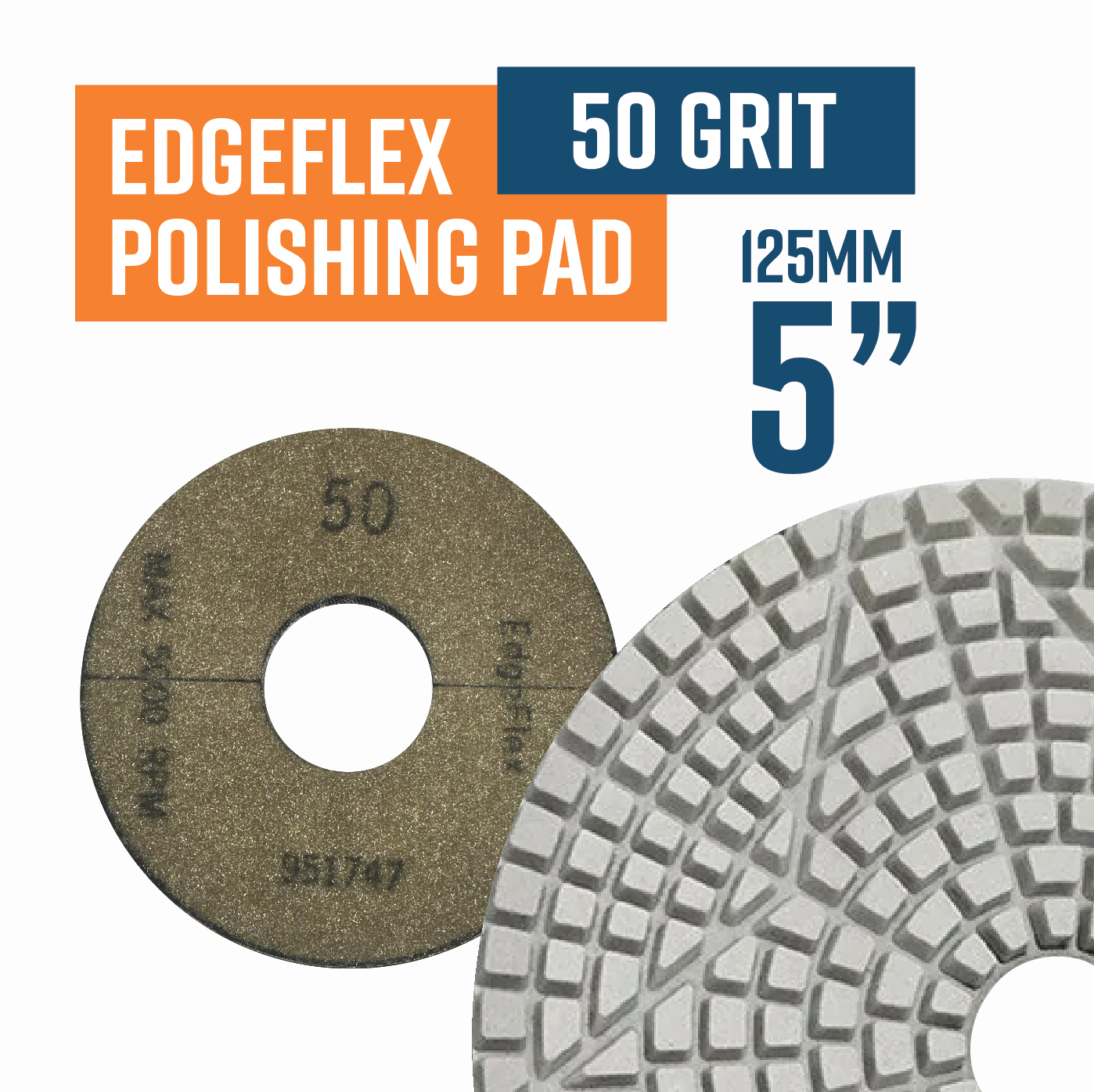 5" 125mm Edgeflex Halo Resins 50 grit