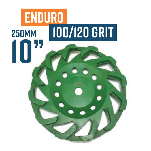 Enduro 250mm (10'') 100/120 Grit Diamond Cup Wheel