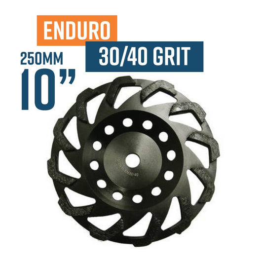 Enduro 250mm (10'') 30/40 Grit Diamond Cup Wheel