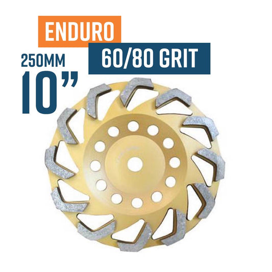 Enduro 250mm (10'') 60/80 Grit Diamond Cup Wheel