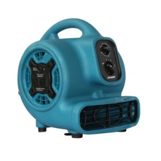 1HP Air Mover / Dryer with Wheels and Handles Multipurpose Air Mover/ Dyrer (ABS Housing) Heavy Duty, 12.6kg, Wheels & Luggage Handle, Rated Airflow 3200 CFM, 700 W, 2.9Amp, 3 speed, 4 position, Carpet Clamp