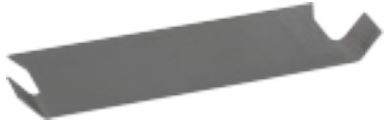 Roll Blade 250 x 80 x 2mm Hardened Steel, U-shape, Bevel Down, Type B for Roll RO3