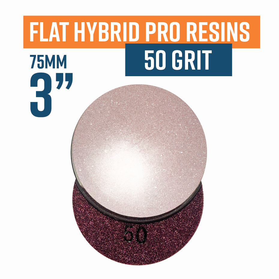 75mm Flat Hybrid Pro Resins for Grouting 50 grit  Terrazzo/Overlay D