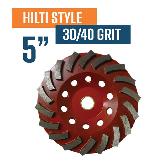 125mm (5") Hilti Style Diamond Grinding Wheel 16 Segment 30/40 Grit Medium Bond