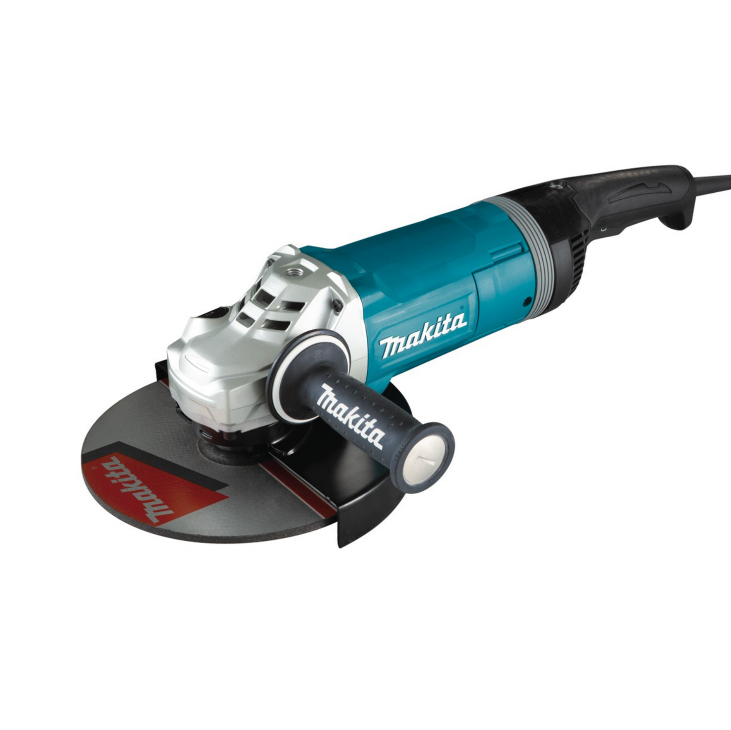 Makita 230mm (9") Angle Grinder, 2400W, soft start, anti-vibration handle