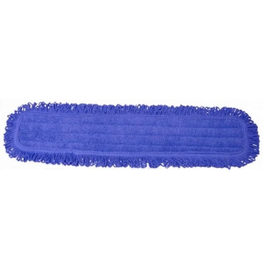 C2 900mm (36'') Microfibre Dust Mop Pad - Blue with Fringe