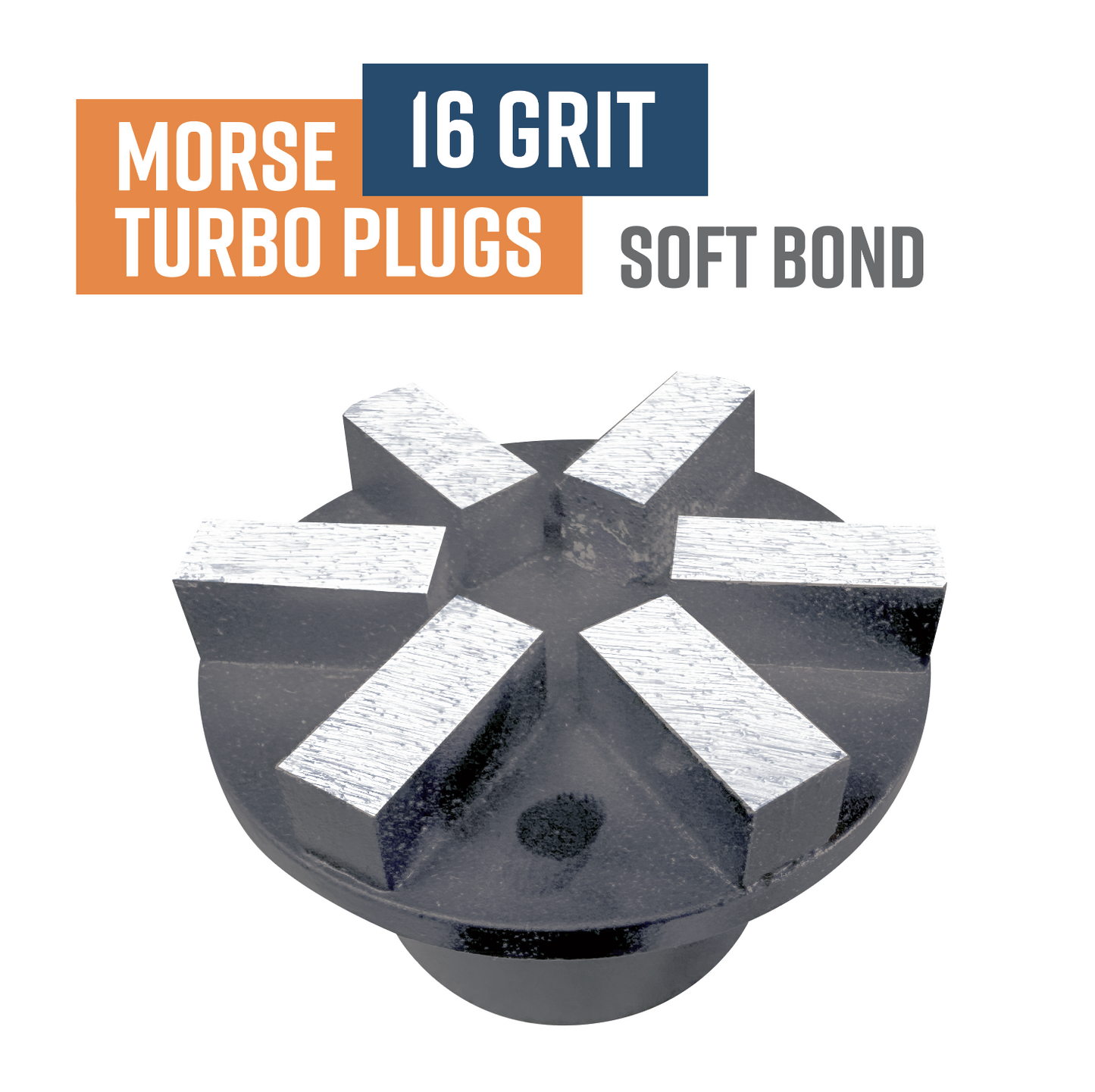 Turbo 16/20 Grit, SOFT bond Morse Tapered Diamond Grinding Plug