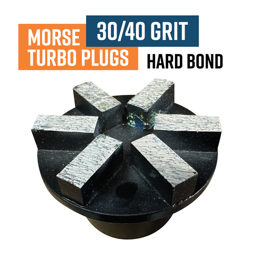 Turbo 30/40 Grit, HARD bond Morse Tapered Diamond Grinding Plug