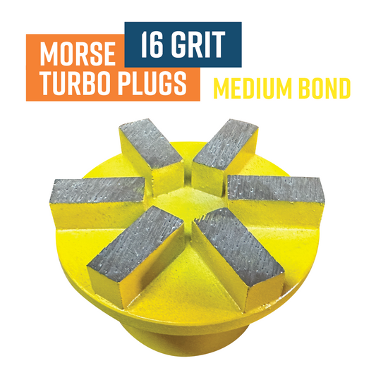 Turbo 16/20 Grit, Medium bond Morse Tapered Diamond Grinding Plug