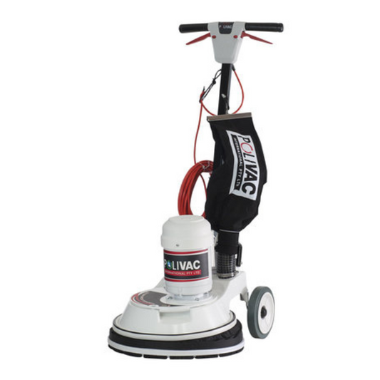 Polivac SV30 High Speed Sander. 40cm 364RPM 1.5kw 2 pole drive motor. 300 watt Vac Motor, comes fitted 1 x 3kg weight with CLUTCH PAD HOLDER (VI40I6), Includes 100 grit sand screen and driver.