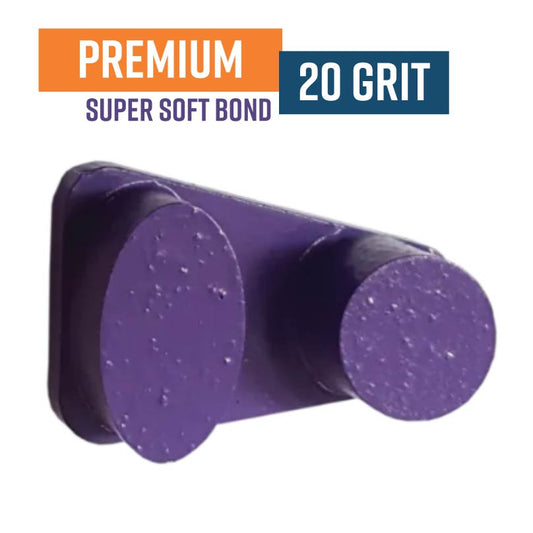 Premium Purple 20 Grit Knock On Diamond Grinding Shoe to suit Schwamborn 2VSK20 (Super Soft Bond)