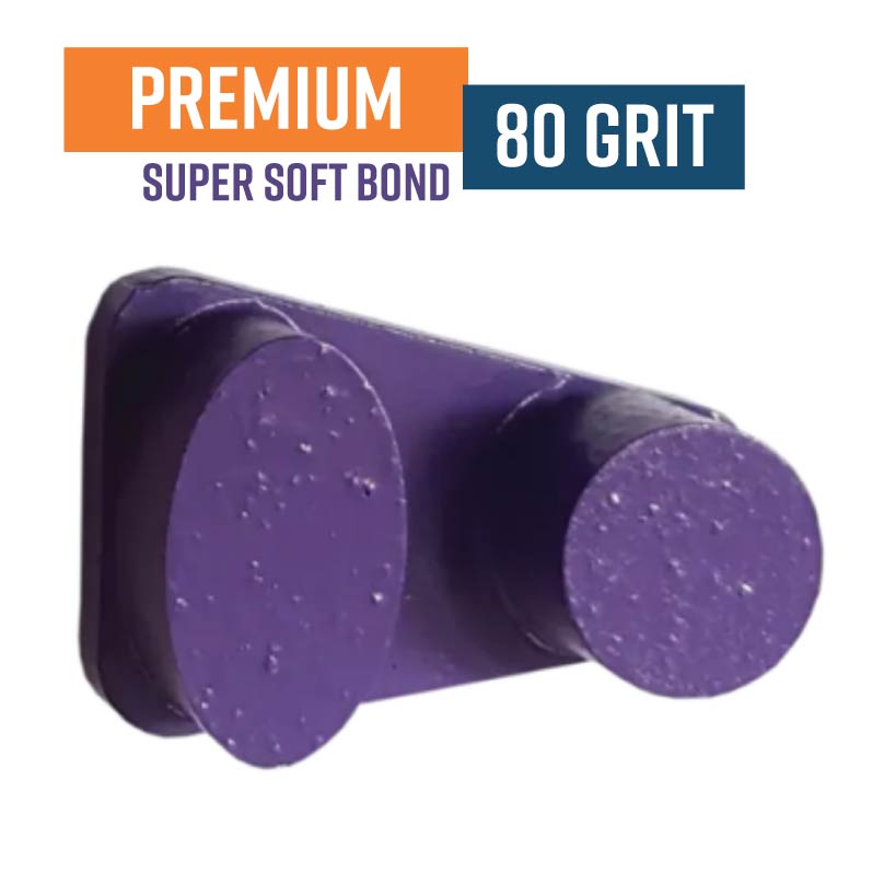 Premium Purple 80 Grit Knock On Diamond Grinding Shoe to suit Schwambo ...