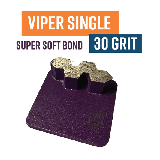 REDILOCK VIPER - Single Segment - 30 Grit - Super Soft Bond Purple