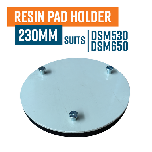 Velcro Backed Holder Plate D230mm for fitting Resin Pads to DSM530S and DSM650 Grinders