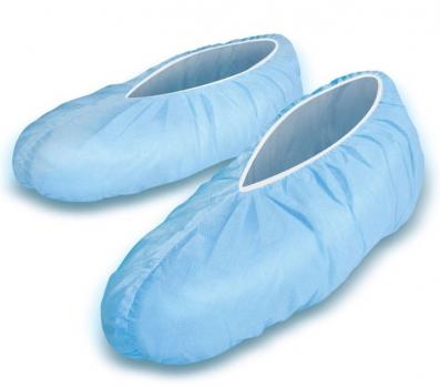 Pack of 10 Heavy Duty Disposable Boot Covers, with soles, one size fits all.