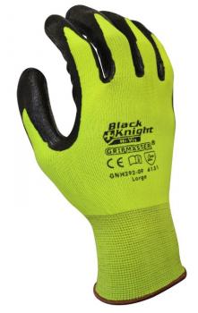 Black Knight Gripmaster Hi-Vis Glove LARGE (Pack of 12) Cut resistant with excellent Grip in wet & oily conditions.