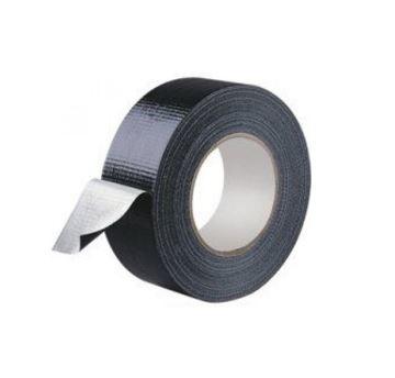 48mm x 25m BLACK Polythene Coated Cloth Tape to suit all surface protection products - can be ripped without using scissors