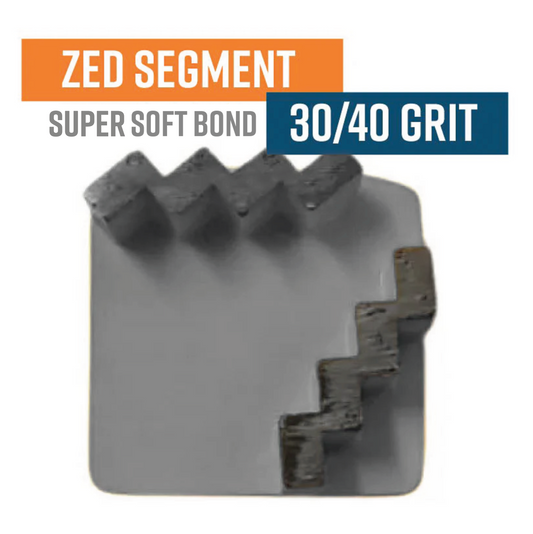 Zed Grey 30/40 Grit Knock On Diamond Grinding Shoe to suit Schwamborn (Super Soft Bond)