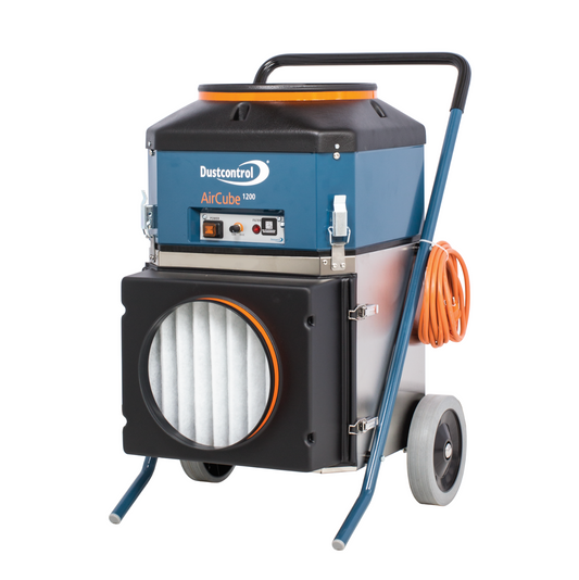 HIRE AirCube 1200 (230V, 385W, 23kg)
Requires purchase of Prefilter (VAC-DC-42918).