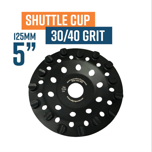 Shuttle Cup 125mm (5'') Diamond Grinding Wheel 30/40 Grit