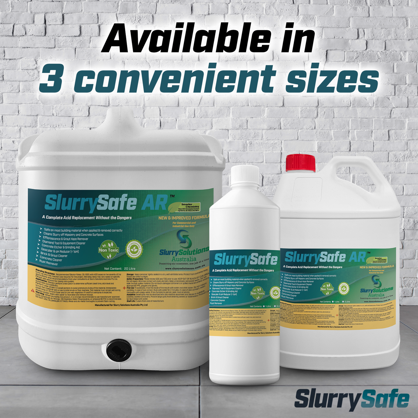 SlurrySafe AR 5 litres- Patented Synthetic Acid pH Control