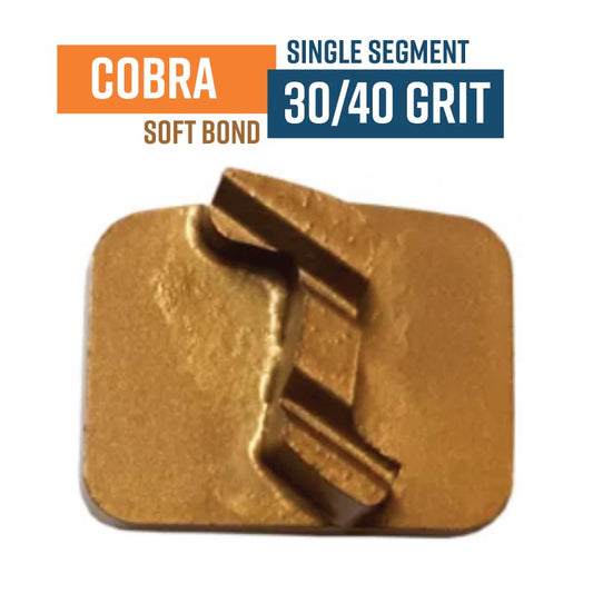 Cobra Single Gold 30/40 Grit Knock On Diamond Grinding Shoe to suit Schwamborn EX-VVSK 30 (Soft Bond)