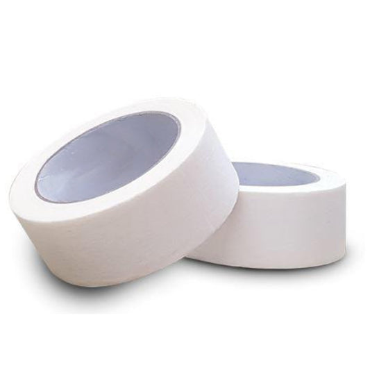 48mm x 25m WHITE Polythene Coated Cloth Tape to suit all surface protection products - can be ripped without using scissors