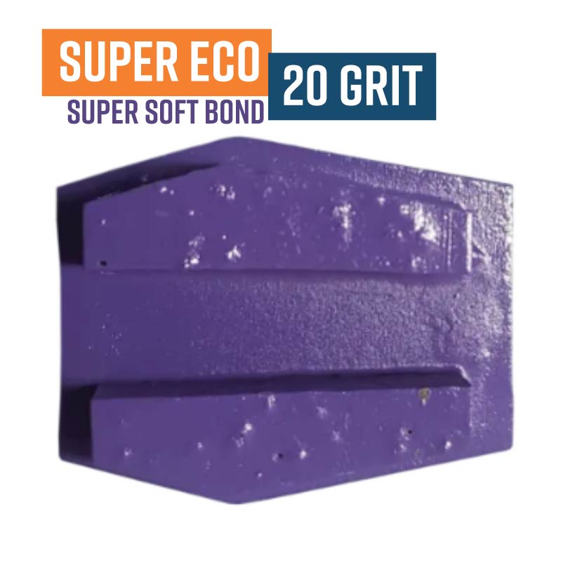 Super Eco Purple 20 Grit Knock On Diamond Grinding Shoe to suit Schwamborn  2VSK20SE (Super Soft Bond)