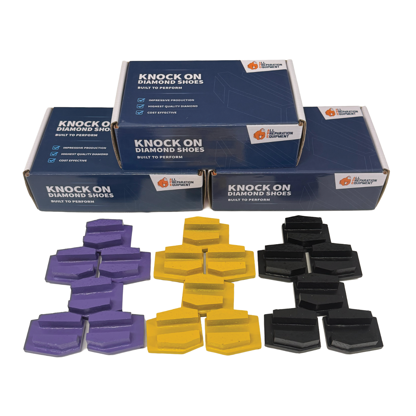 Schwamborn Diamond Starter Kit - SUPER ECO - Sets of 6x Super Soft, Medium, Hard Bond 20 Grit