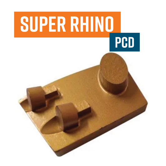 Super Rhino III PCD Gold Redi Lock Style Diamond Grinding Shoe (Removing thick glues, waterproofing, most coatings and epoxy)