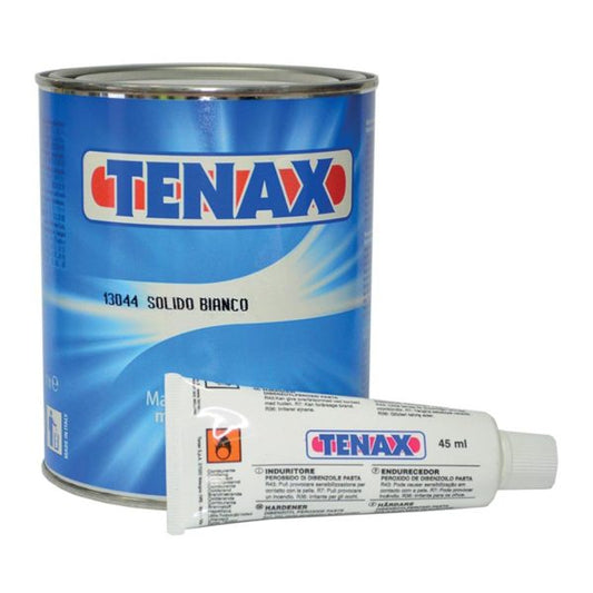 Tenax Nero Black Solid Kit - Includes 1L pre-coloured black mastic for filling and glueing stone and 45mL Hardener