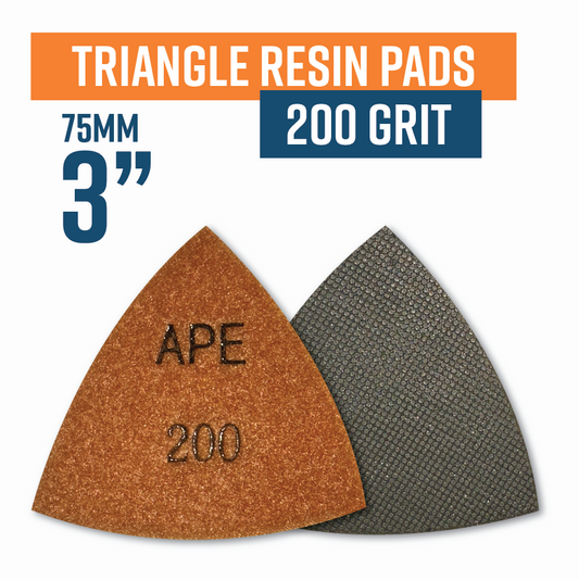 Triangle Electroplated Flexible Wet Polishing Resin Pad- 200 grit