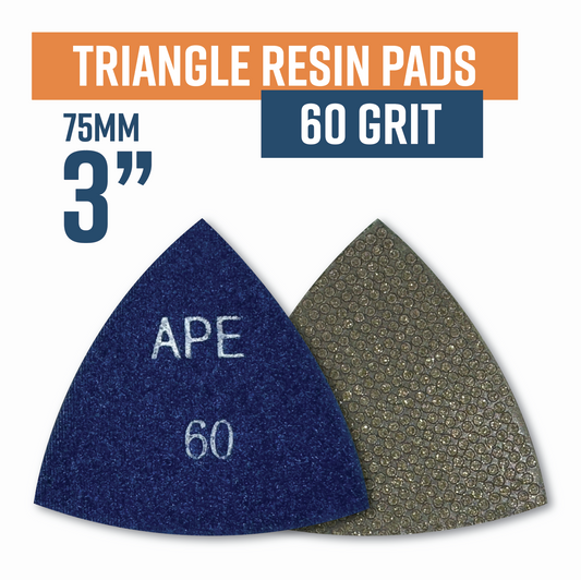 Triangle Electroplated Flexible Wet Polishing Resin Pad- 60 grit