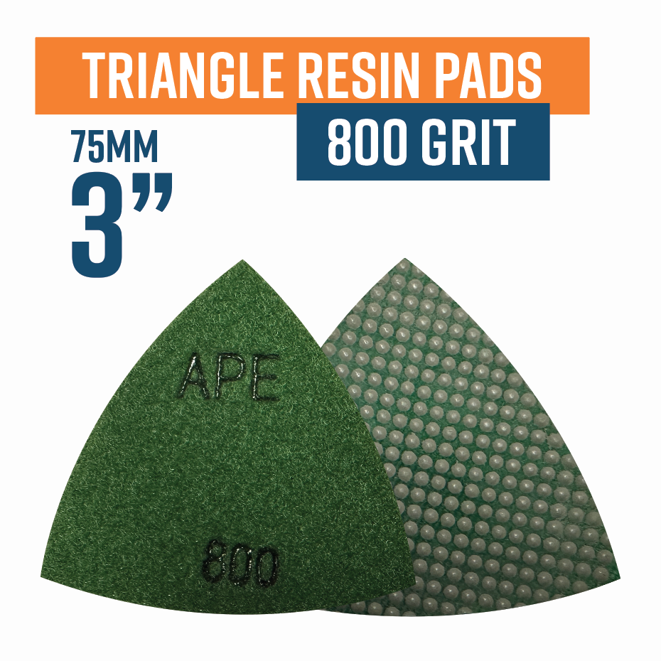 Triangle Electroplated Flexible Wet Polishing Resin Pad- 800 grit