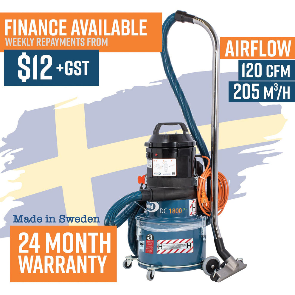 Dustcontrol DC1800 Vacuum, Single Phase, 1285watt, 14kg, 74cm, – All ...