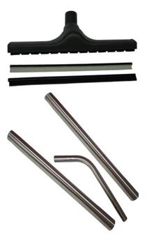 Commercial 38mm Floor Kit includes 38mm stainless steel wand (VAC-SL038) and floor head (VAC-FT400/38) with interchangeable squeegee & brush strips.