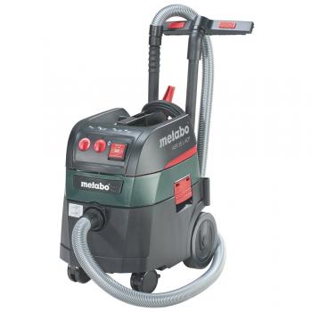 Metabo ASR 35L M Class Vacuum, 1400 W, Wet&Dry, AutoClean Plus, Auto-Start, Automatic Shut Down when liquids exceed max fill level, Includes 4 m x 35 mm Antistatic Hose, 248 hPa