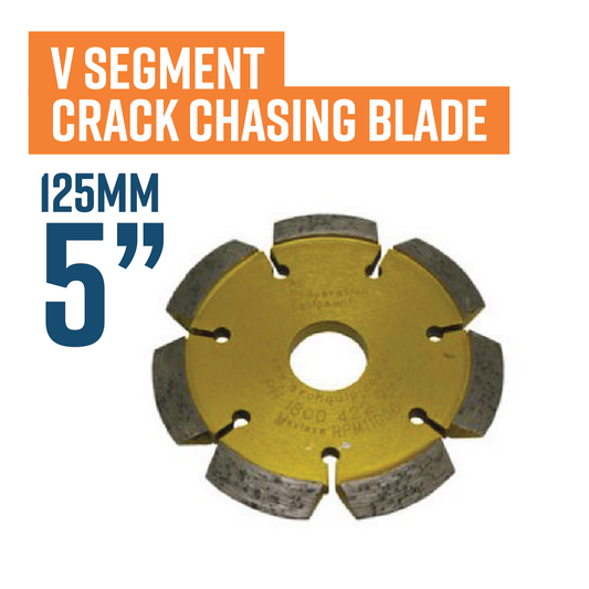 V segment 125mm (5'') Crack Chasing Saw Blade, 30/40 Grit, 9.5 x 10mm Segments
