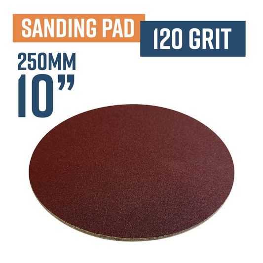 250mm Velcro Backed Sand Paper 120 Grit Sanding Pad (min. order 10 pcs)