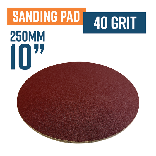 250mm Velcro Backed Sand Paper 40 Grit Sanding Pad (min. order 10 pcs)