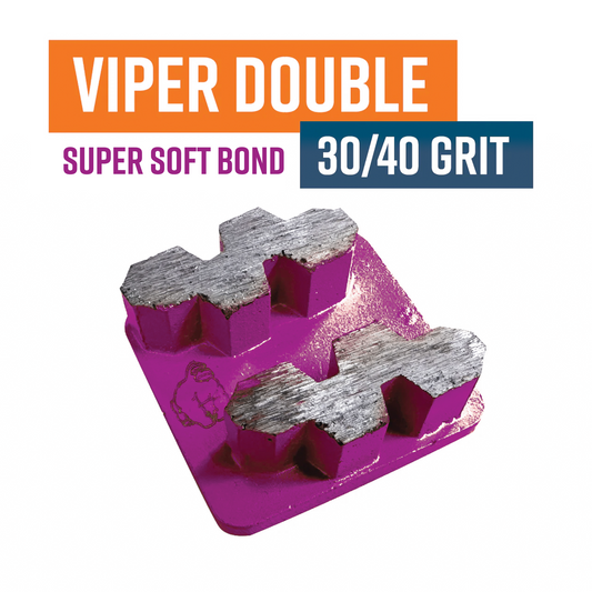 Viper Double Segment - 30 Grit - Super Soft Bond Purple - Schwamborn