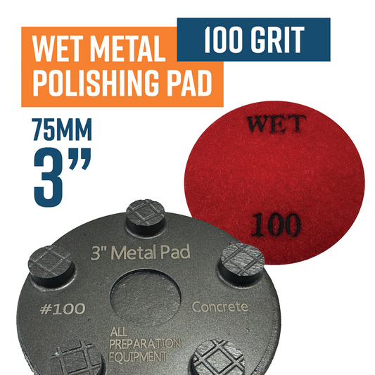 Wet Metal Bond Pad System - High 100 grit 75mm