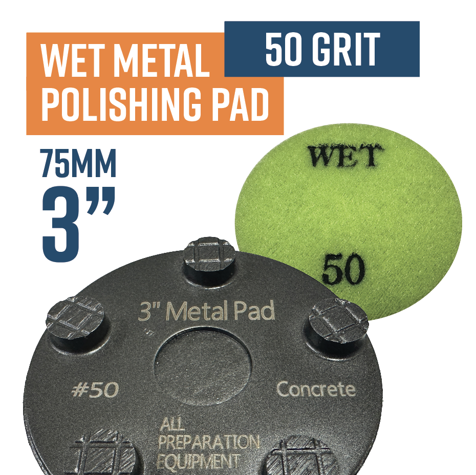 Wet Metal Bond Pad System - High 50 grit 75mm