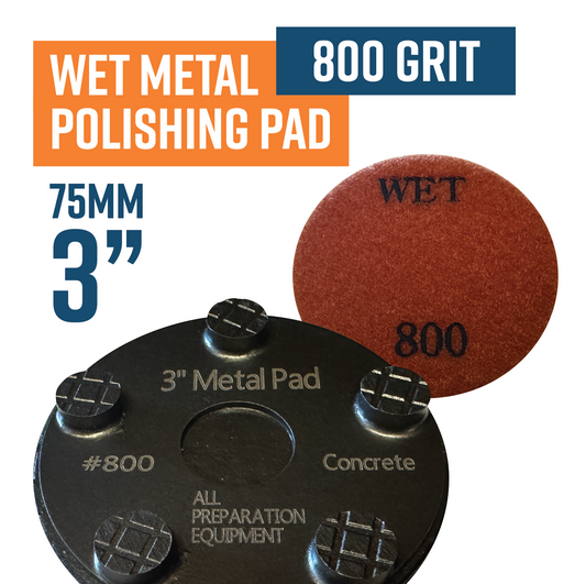 Wet Metal Bond Pad System - High 800 grit 75mm