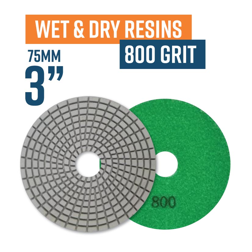 75mm Resin Bond Polishing Pad 800 grit

TRADE SERIES